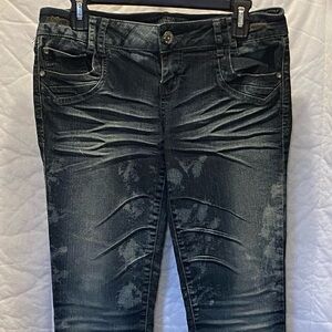 Women's‎ Almost Famous Blue Distressed Jeans Size 9